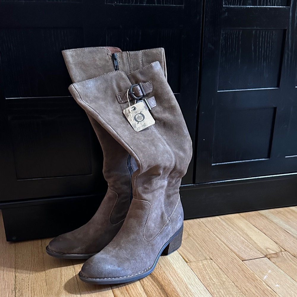 Born Taupe Heeled Boots